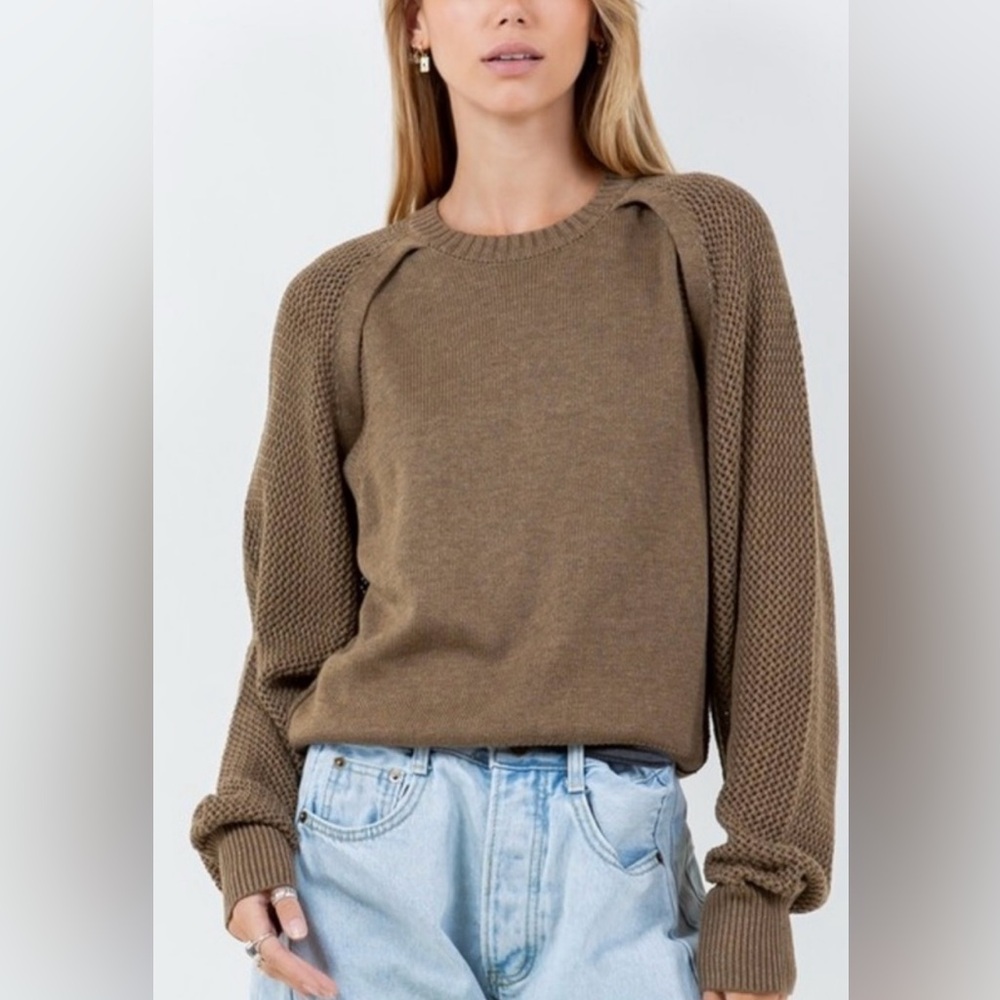 Whiteroom and Cactus Bolero Eyelet Crewneck Size Medium